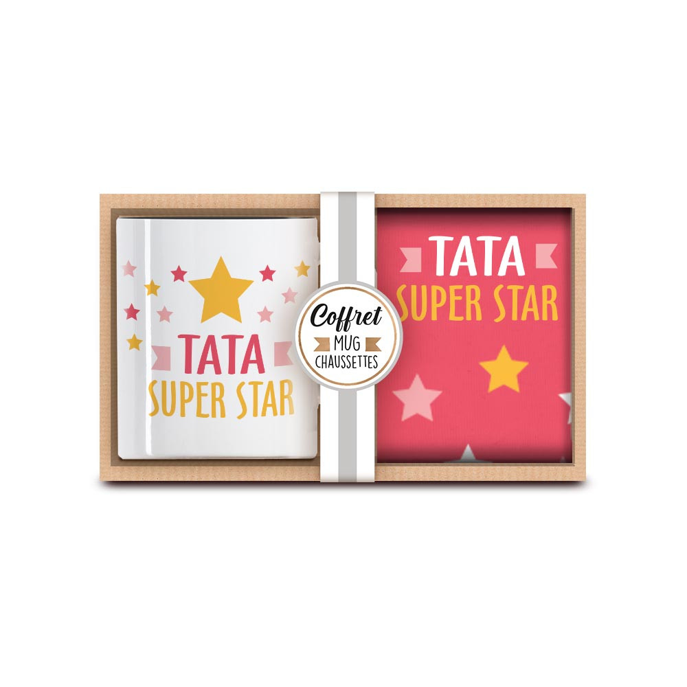 Coffret Mug + Chaussettes Tata Super Star